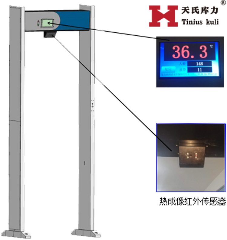 門框式紅外測溫儀原理示意圖